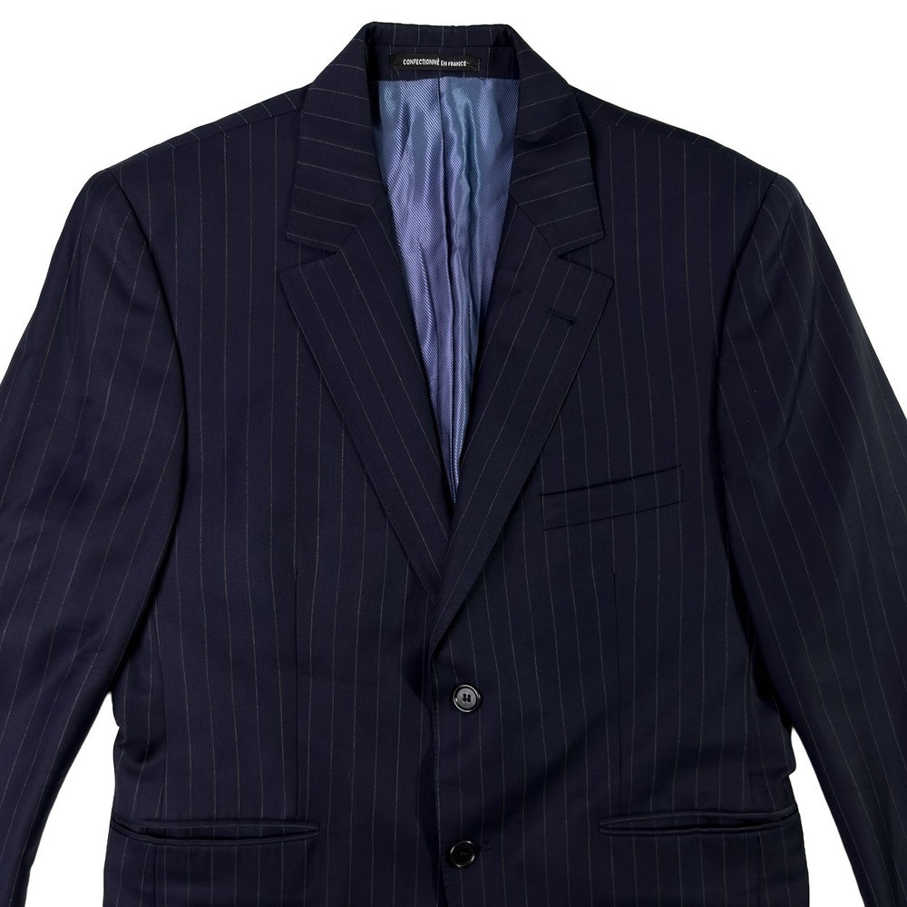 Lagonda Paris Vintage 2002 Wool Pinstripe Blazer Made in France Mens 40R